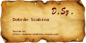 Dobrán Szabina névjegykártya